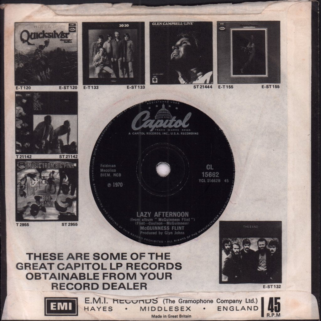 McGuinness Flint - When I'm Dead And Gone - 7 Inch