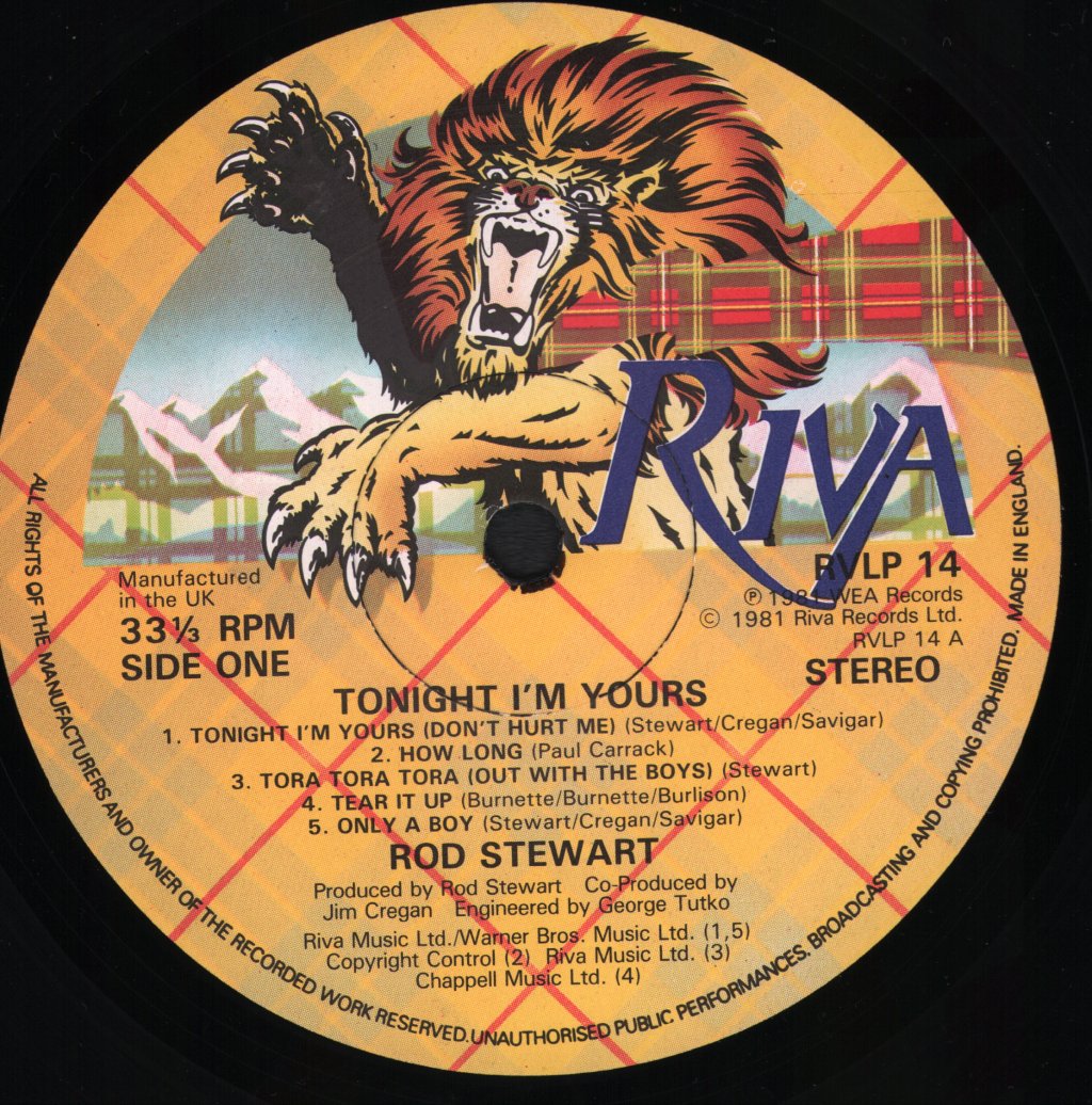 Rod Stewart - Tonight I'm Yours - Lp