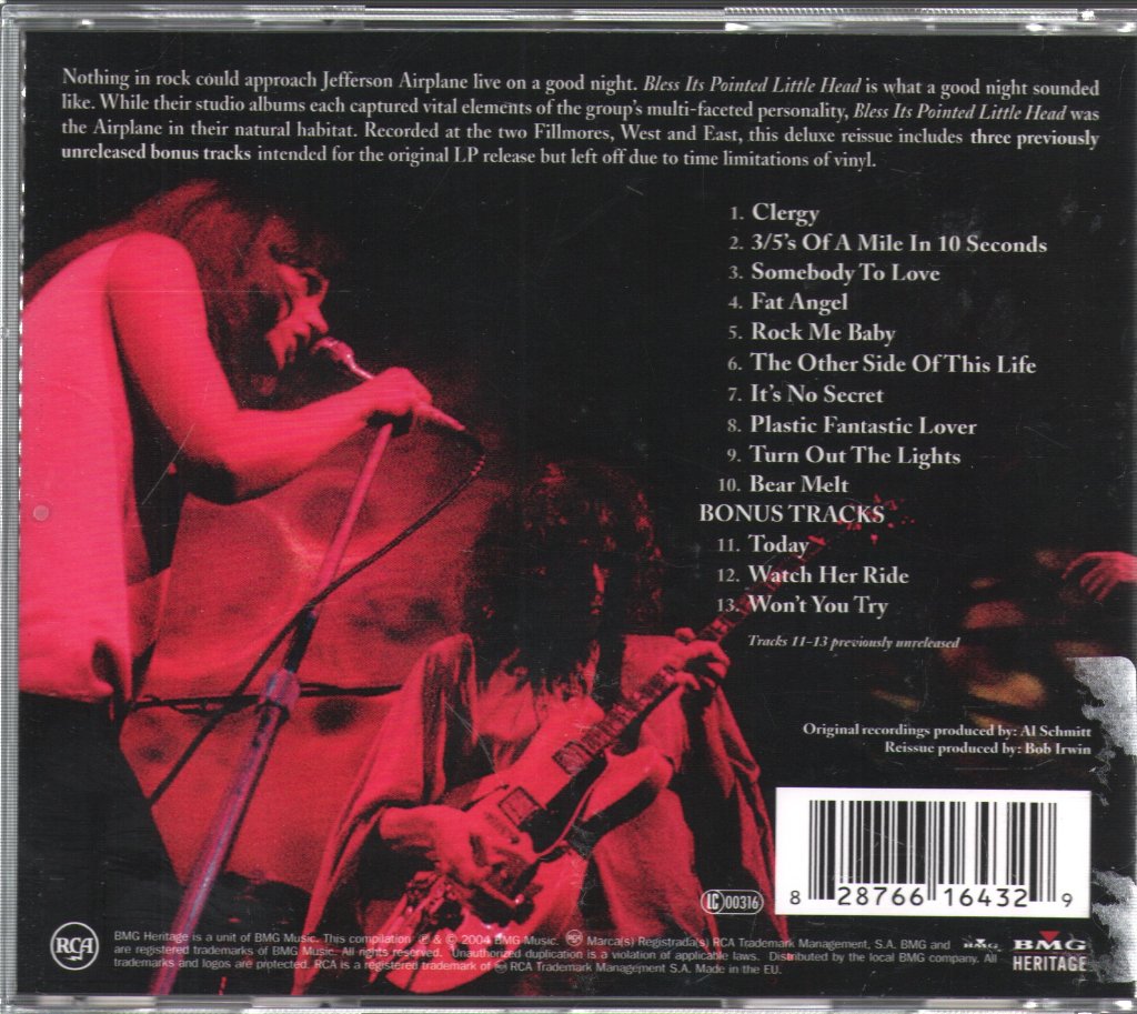 Jefferson Airplane - Bless Its Pointed Little Head - Cd