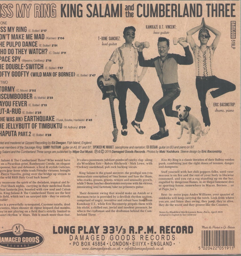 King Salami And The Cumberland Three - Kiss My Ring - Lp