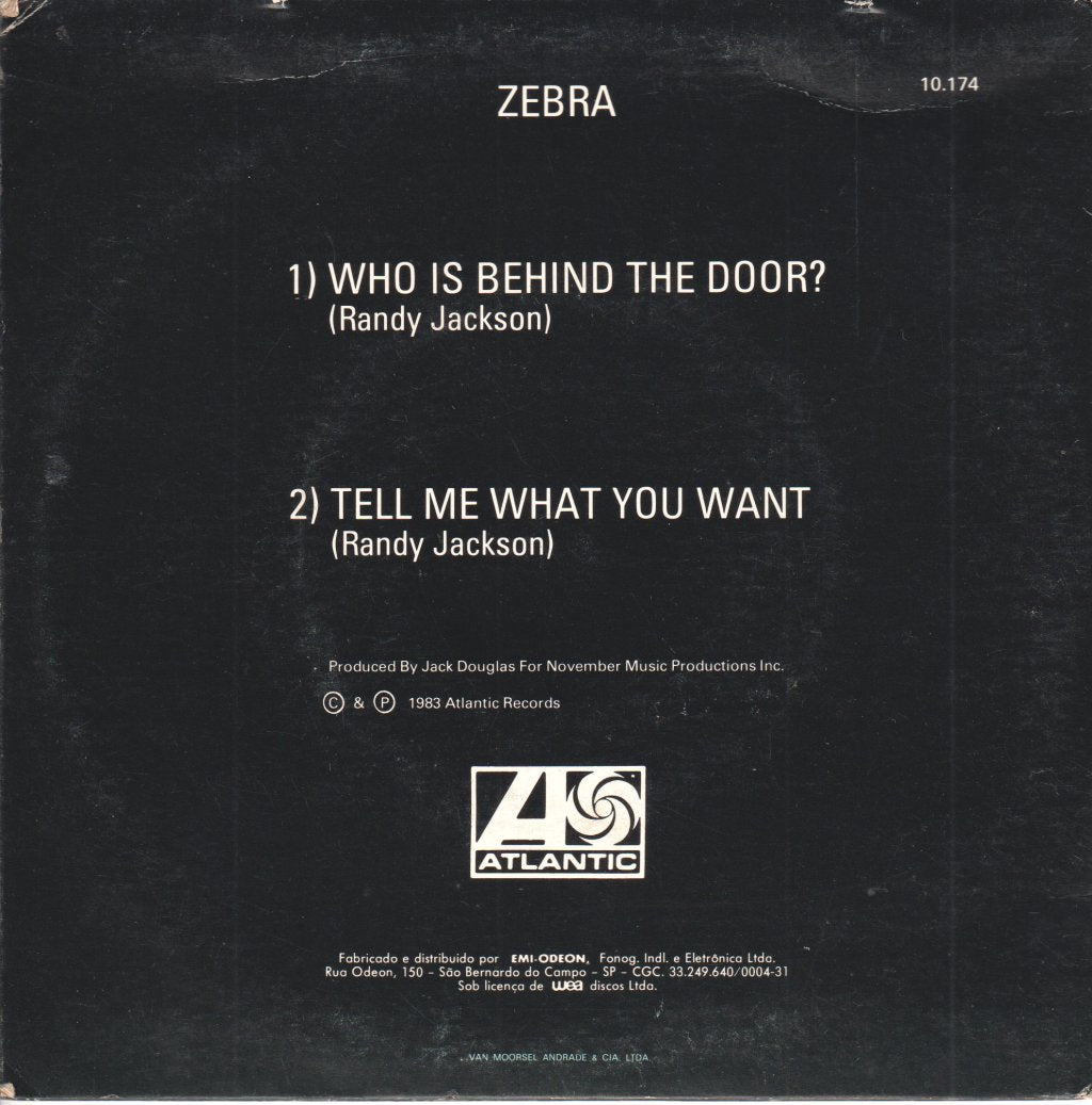 Zebra (Rock/Metal Group) - Who is Behind The Door - 7 Inch