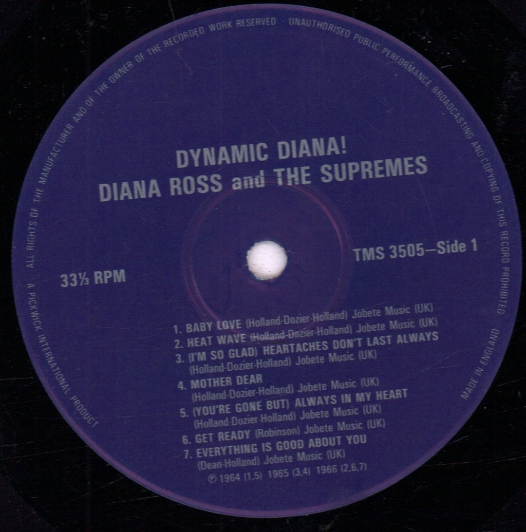 Diana Ross And The Supremes - Dynamic Diana - Lp