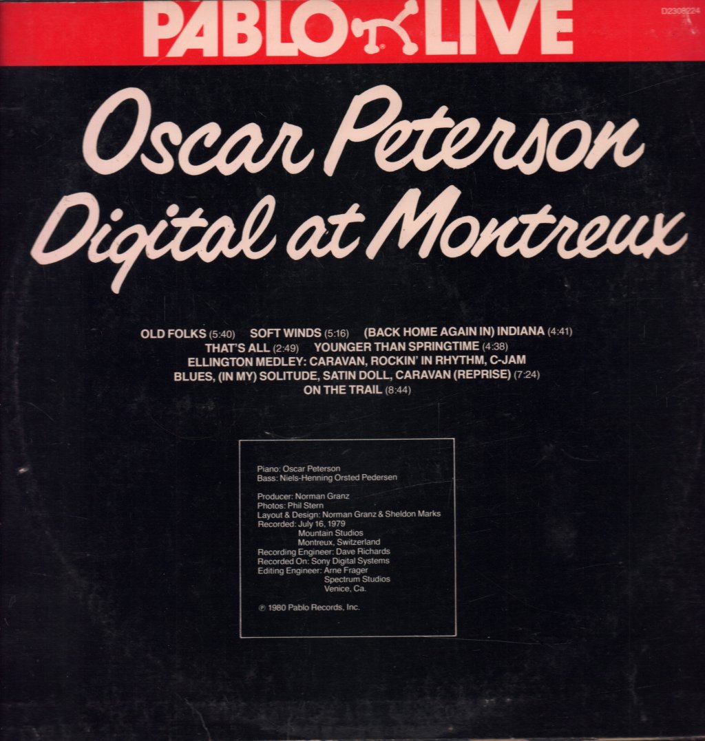 Oscar Peterson - Digital At Montreux - Lp