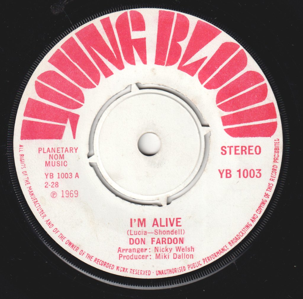 Don Fardon - I'm Alive - 7 Inch