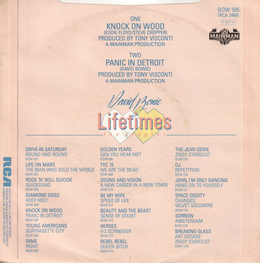 David Bowie - Knock On Wood - 7 Inch
