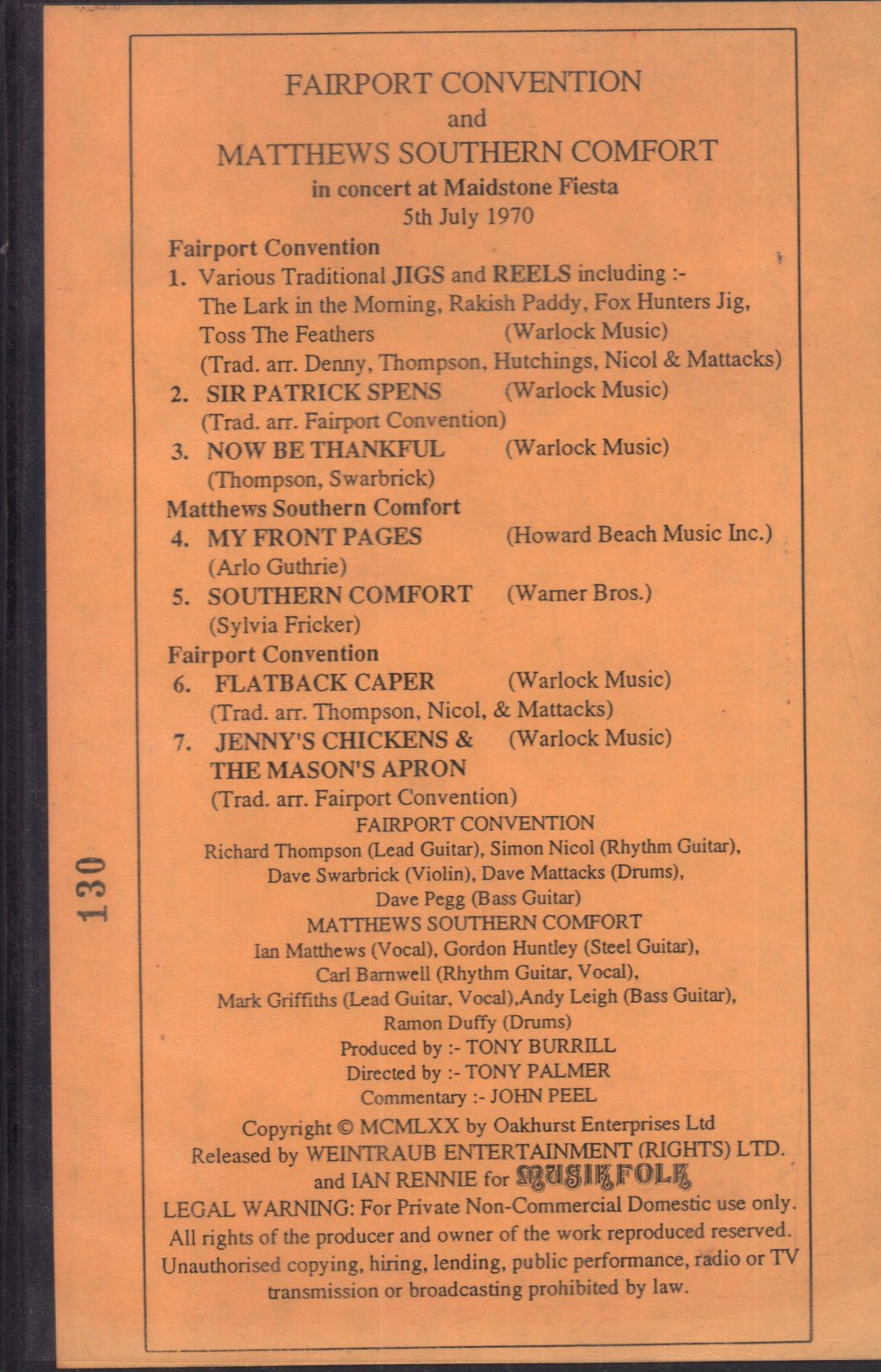Fairport Convention - live at maidstone 1970 - Video