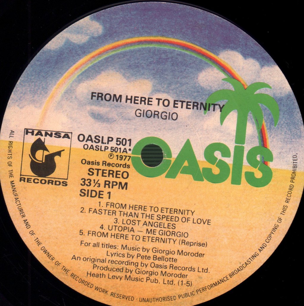 Giorgio Moroder - From Here To Eternity - Lp