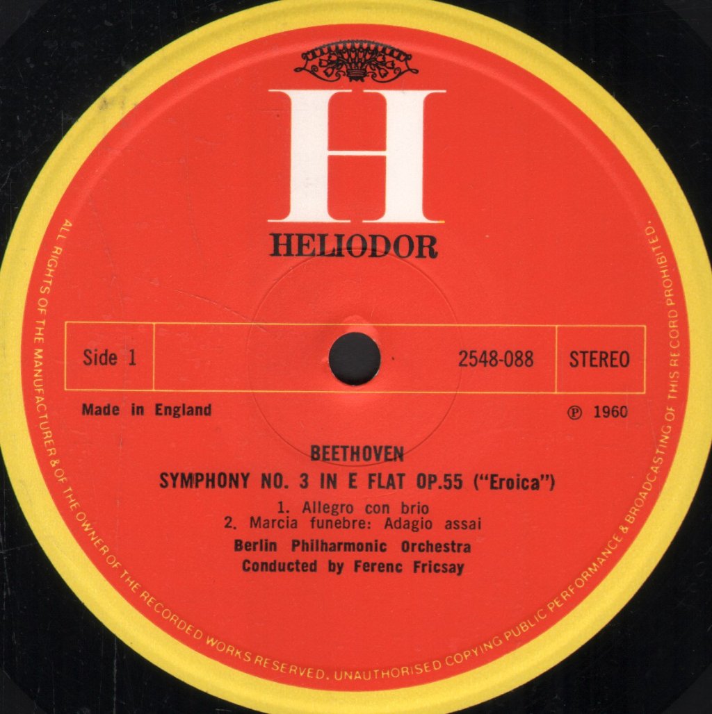 Berlin Philharmonic Orchestra / Ferenc Fricsay - Beethoven - Eroica - Lp
