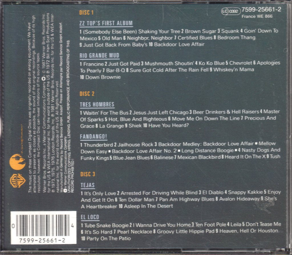 ZZ Top - ZZ Top Sixpack - Triple Cd