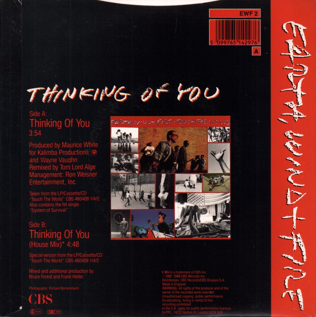 Earth Wind And Fire - Thinking Of You - 7 Inch