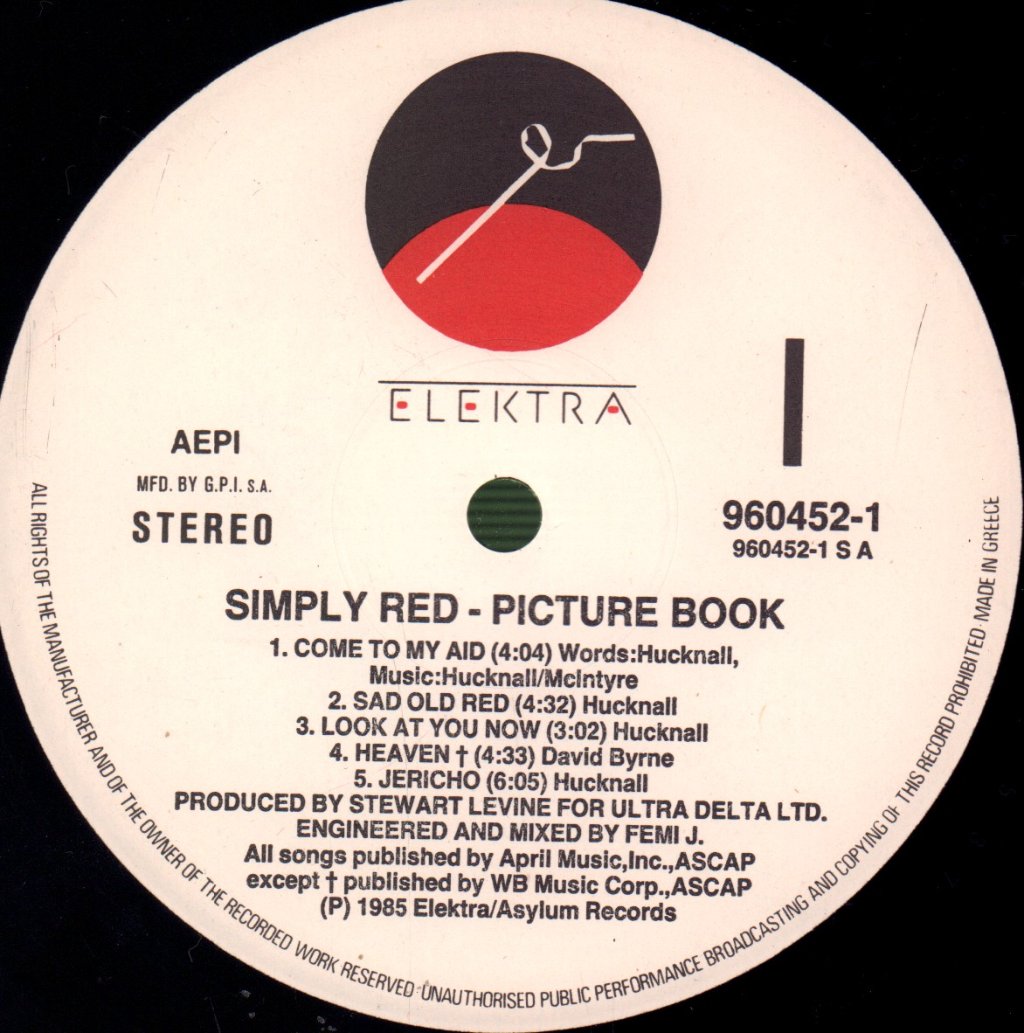 Simply Red - Picture Book - Lp