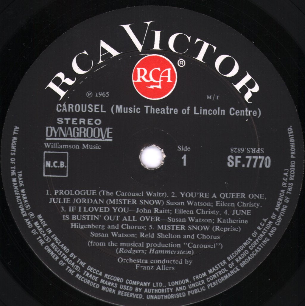 Music Theater of Lincoln Center / Franz Allers - Carousel - An Original Cast Album - Lp