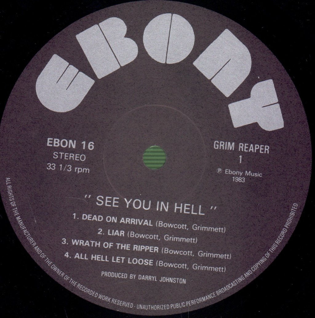 Grim Reaper - See You In Hell - Lp
