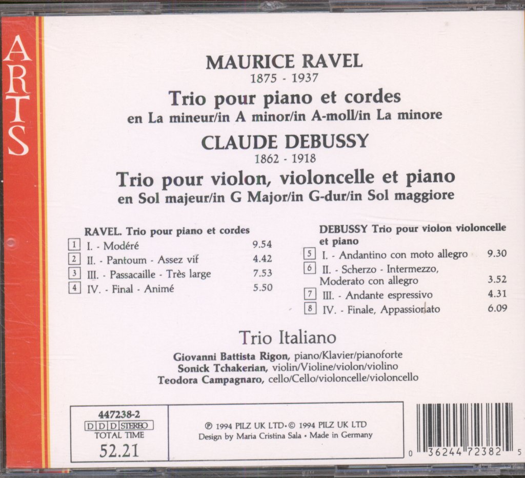 Trio Italiano - Ravel / Debussy - Piano Trios - Cd