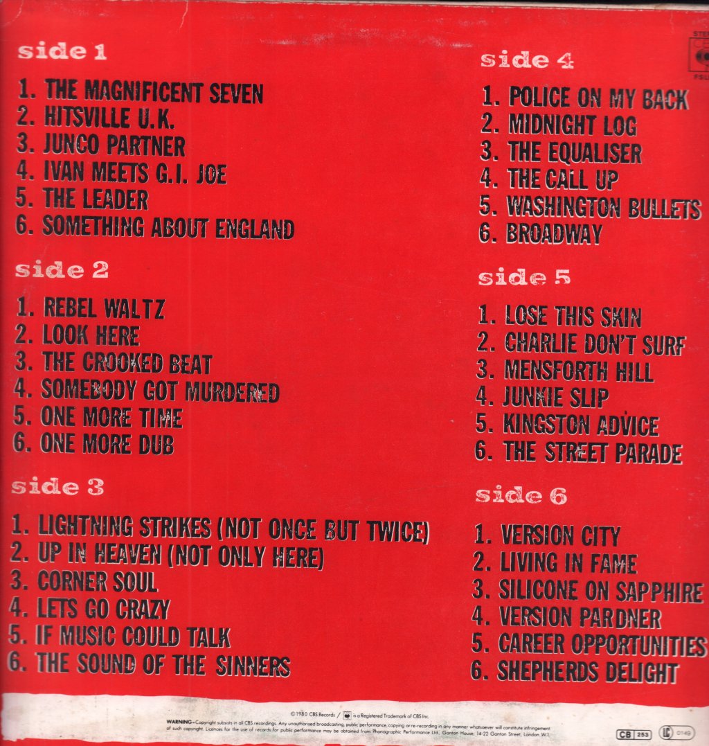 Clash - Sandinista - Triple Lp