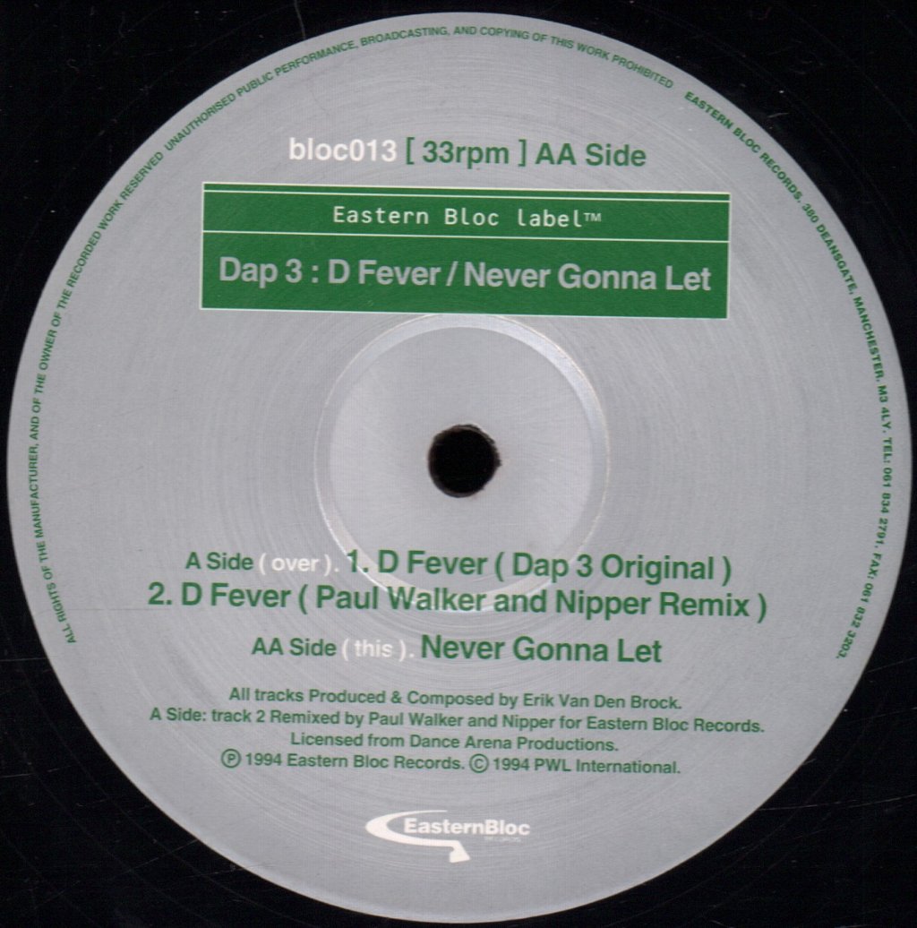Dap 3 - D Fever - 12 Inch