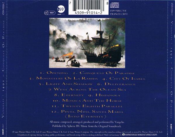 Vangelis - 1492 Conquest Of Paradise Music From The Original Soundtrack - Cd