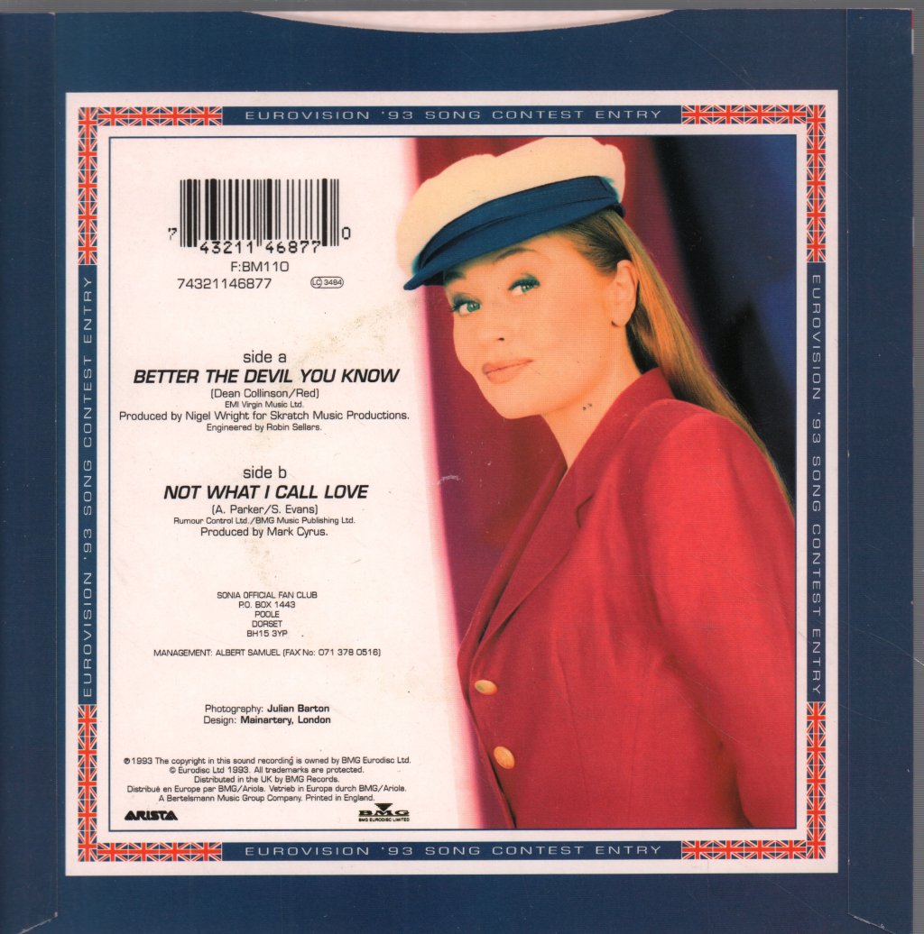 Sonia - Better The Devil You Know - 7 Inch