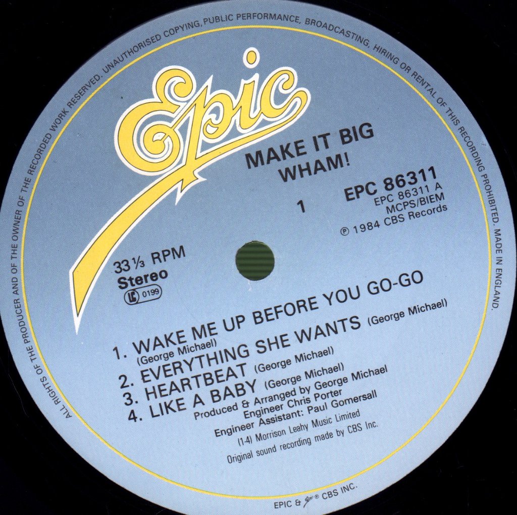 Wham - Make It Big - Lp