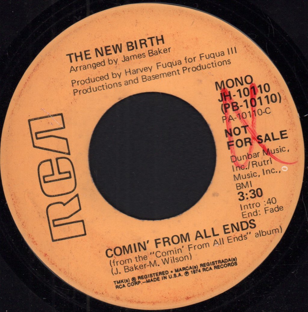 New Birth - Comin' From All Ends - 7 Inch