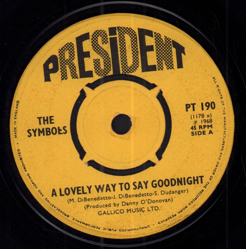 Symbols (60'S Group) - A Lovely Way To Say Goodnight - 7 Inch