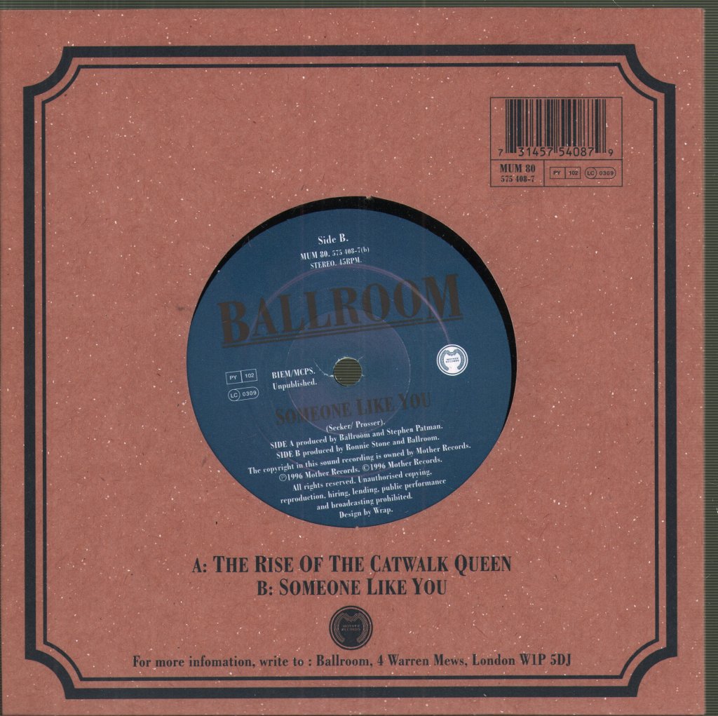 Ballroom (Indie) - Rise Of The Catwalk Queen - 7 Inch