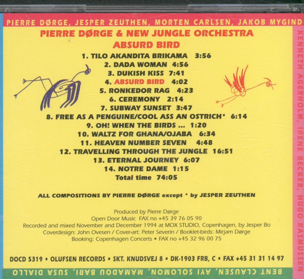 Pierre Dørge & New Jungle Orchestra - Absurd Bird - Cd