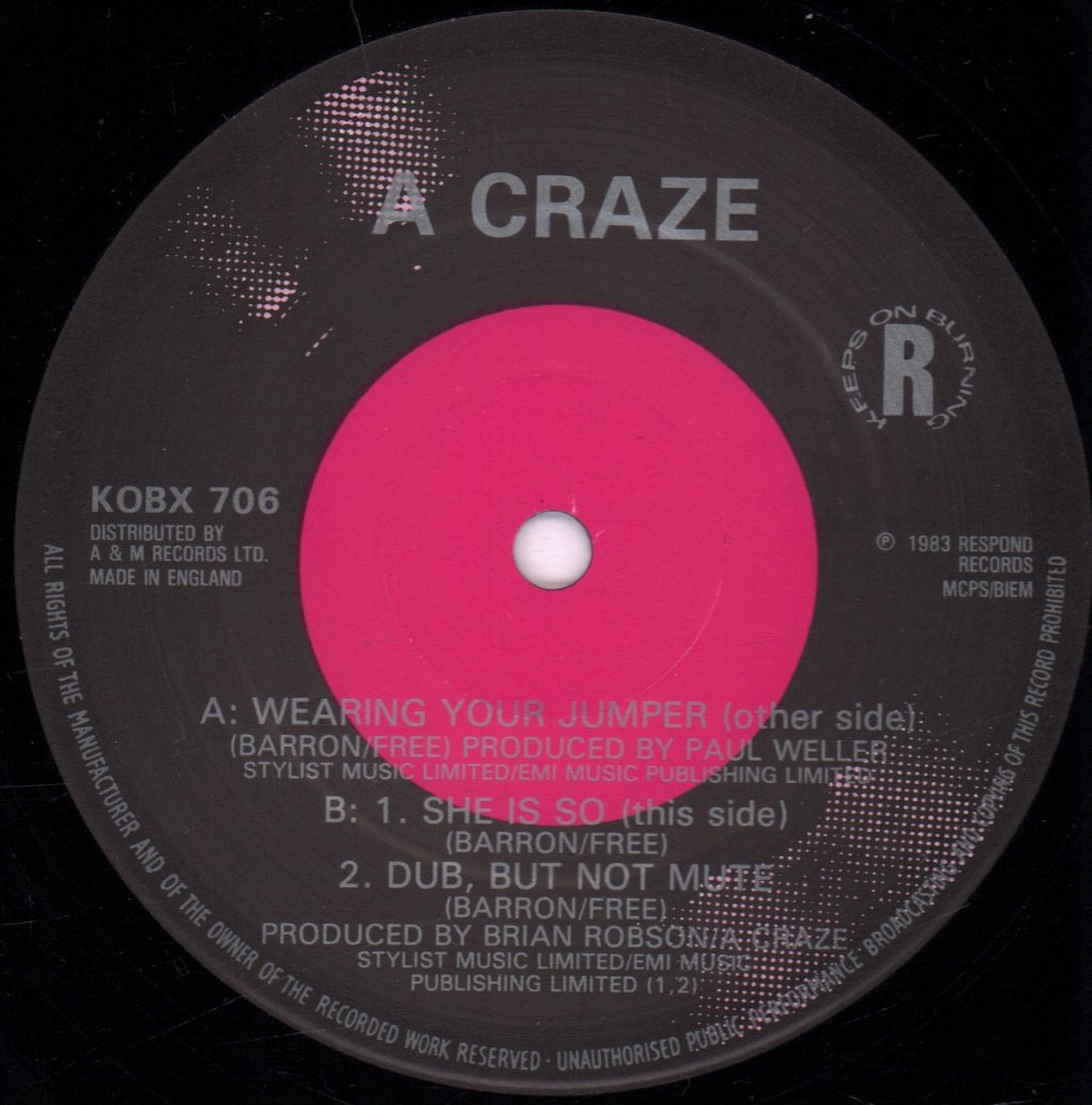A Craze - Wearing Your Jumper - 12 Inch
