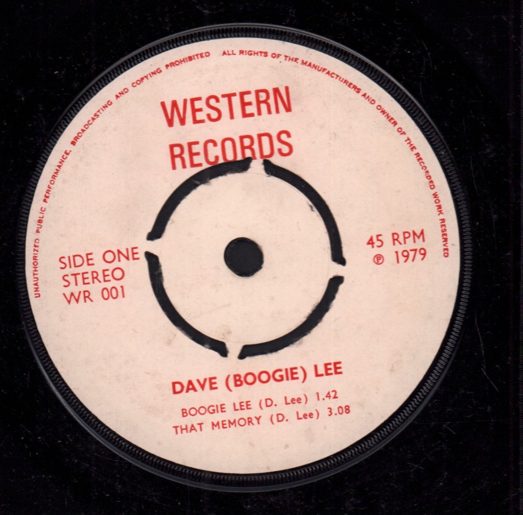 Dave Boogie Lee - Boogie Lee - 7 Inch