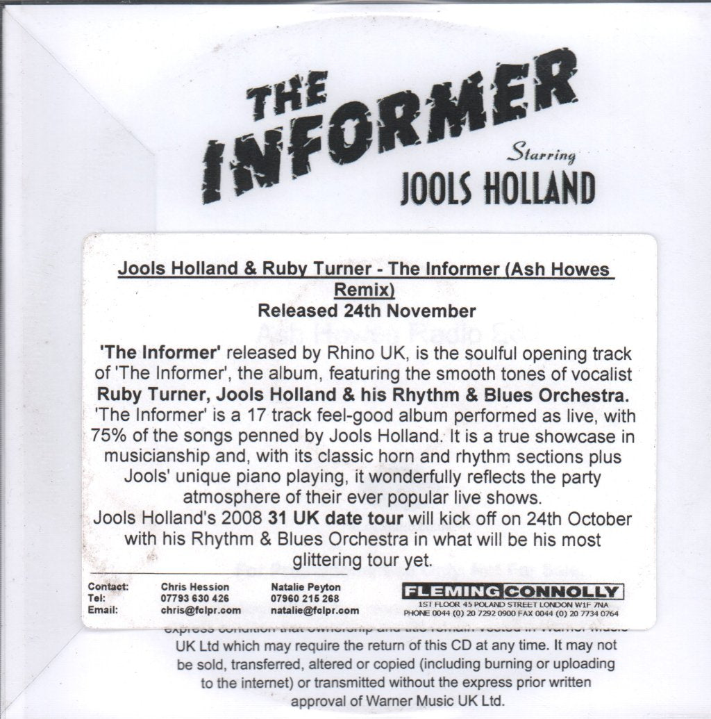 Jools Holland And Ruby Turner - Informer - Cdr