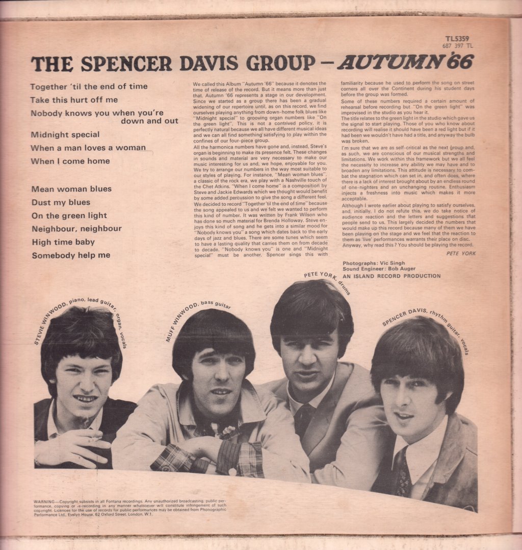Spencer Davis Group - Autumn '66 - Lp