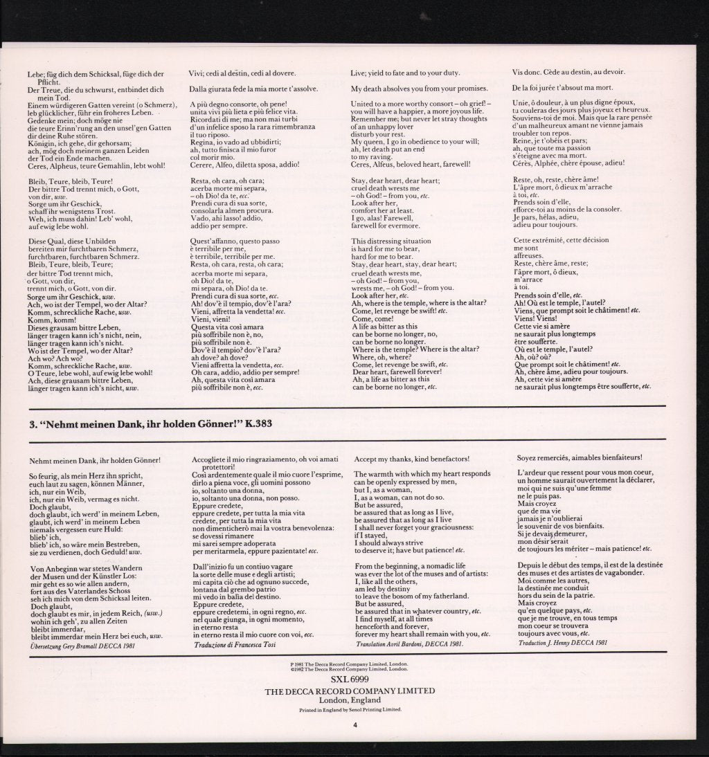 Kiri Te Kanawa - Mozart Soprano Concert Arias - Lp