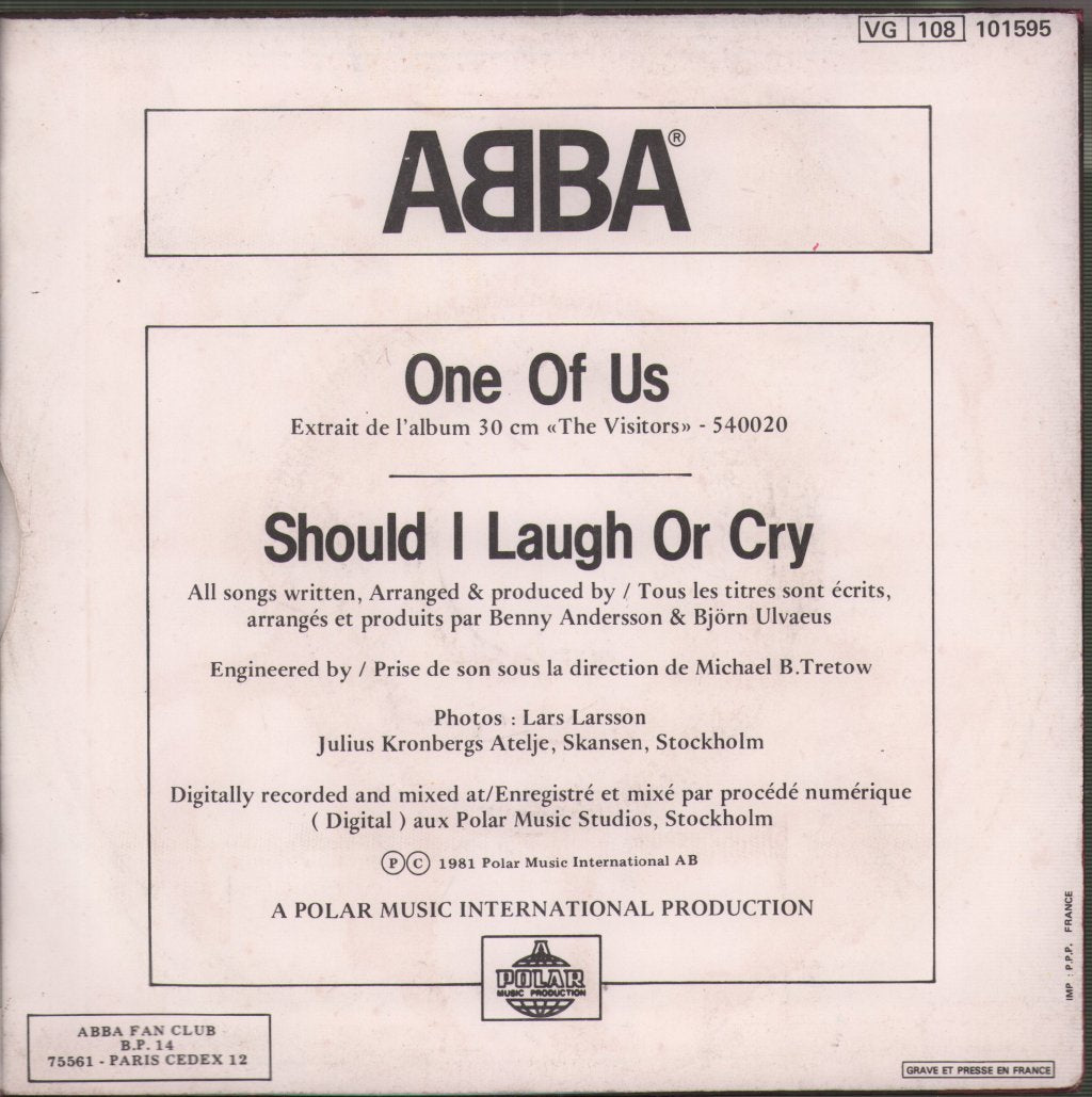 ABBA - One Of Us - 7 Inch