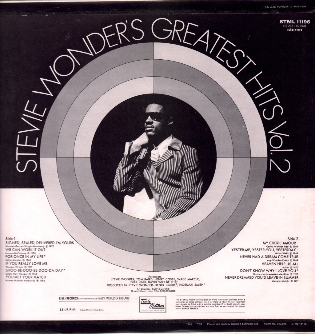 Stevie Wonder - Greatest Hits Vol 2 - Lp