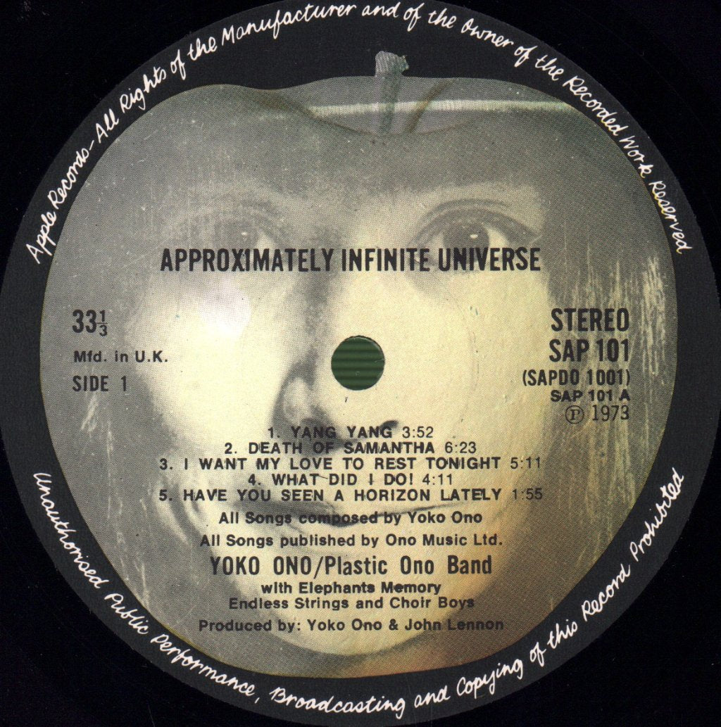 Yoko Ono - Approximately Infinite Universe - Double Lp