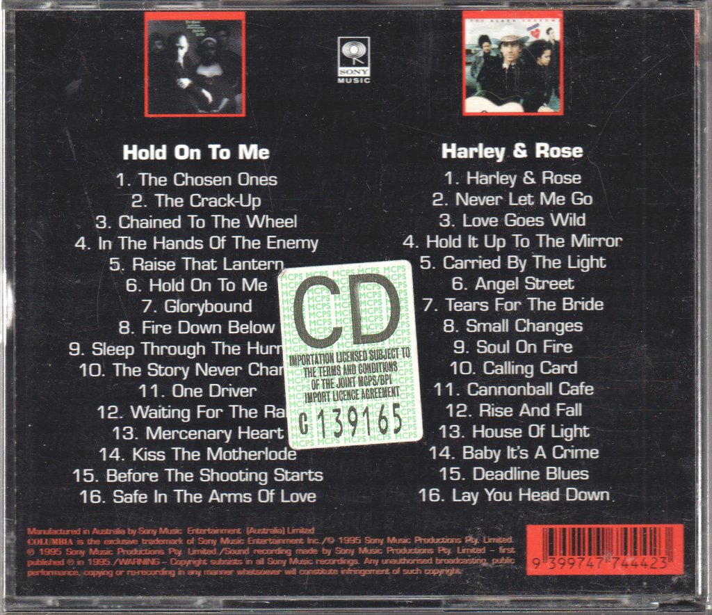 Black Sorrows - Hold On To Me & Harley And Rose - Cd Set