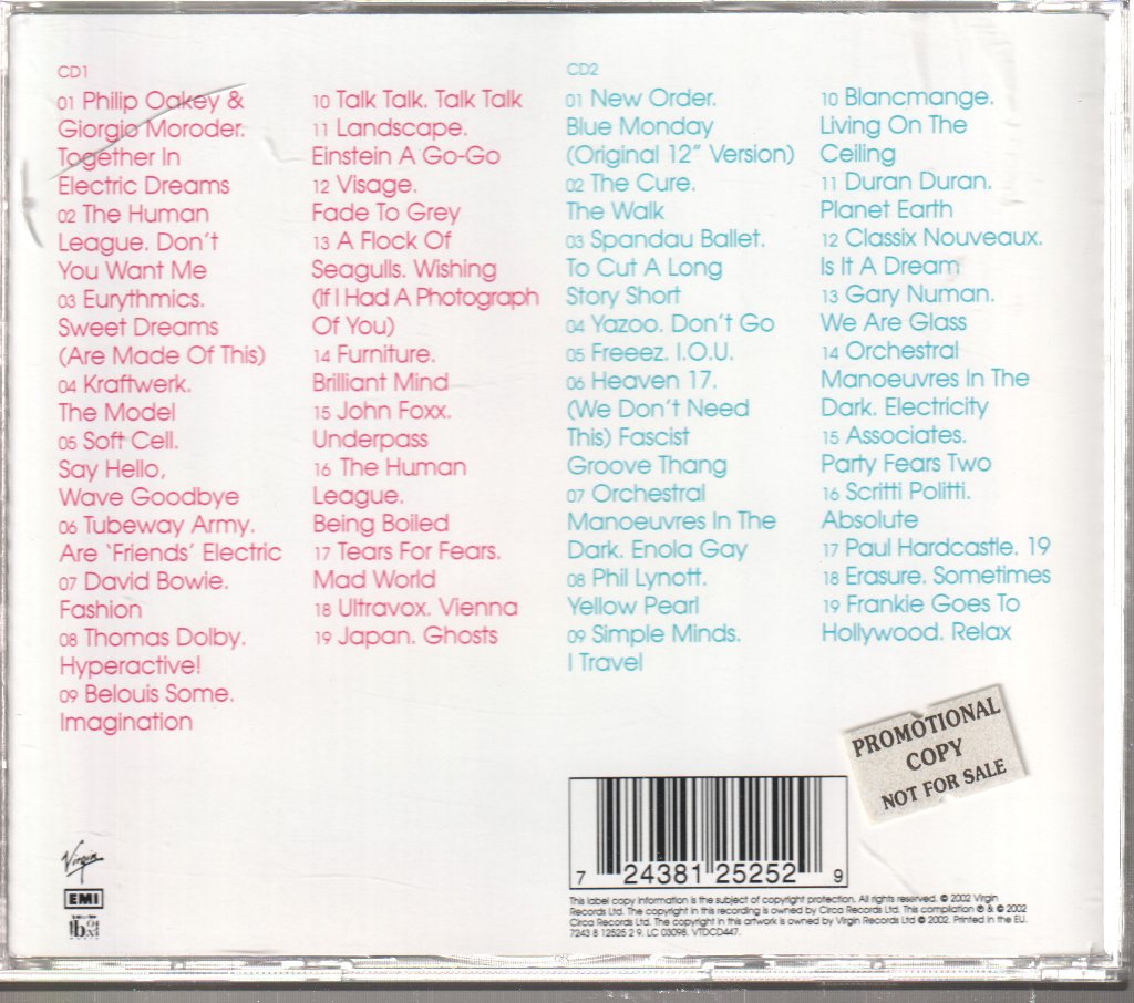 Various Artists - Electric Dreams (80's Synth Pop Classics) - Double Cd