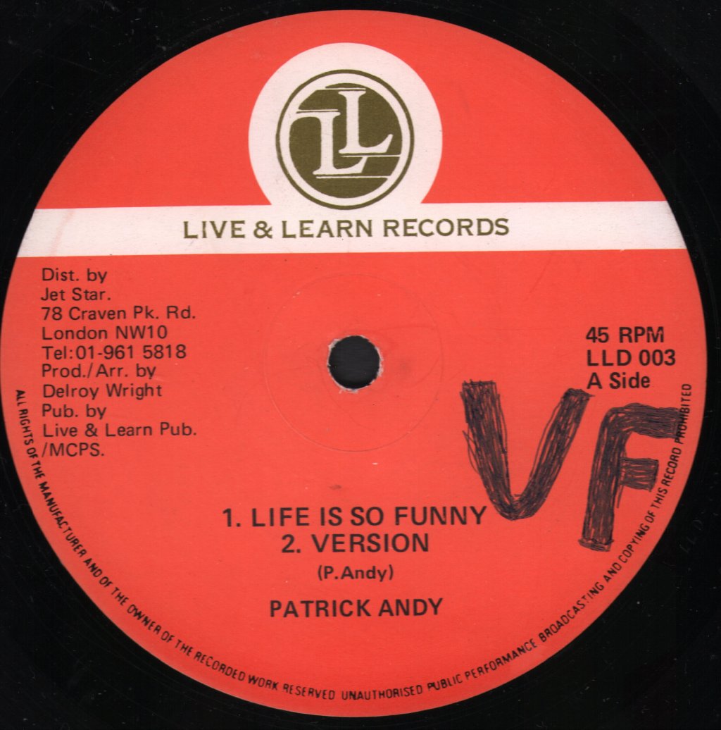 Patrick Andy - Life Is So Funny - 12 Inch