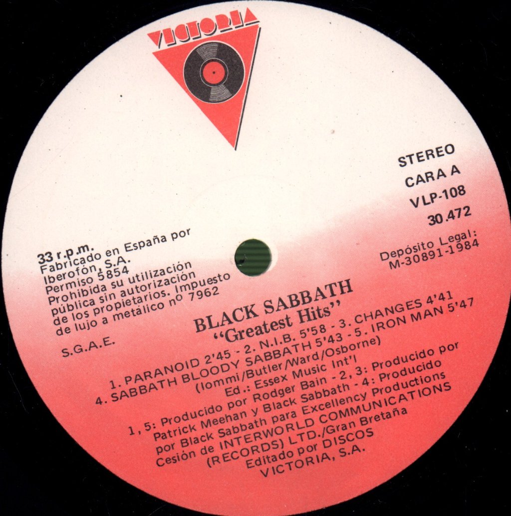 Black Sabbath - Greatest Hits - Lp