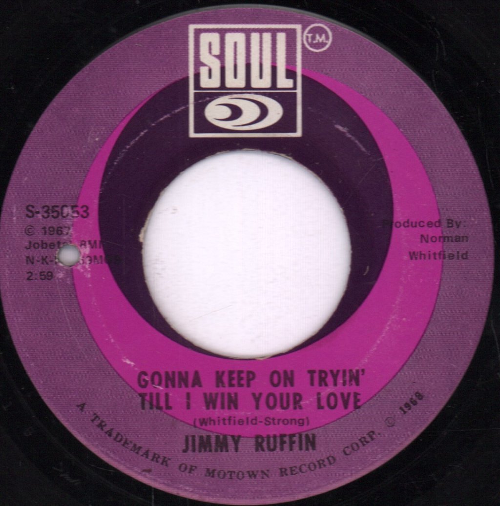 Jimmy Ruffin - Gonna Keep On Tryin' Till I Wn Your Love - 7 Inch