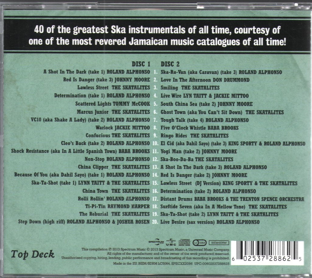 Various Artists - Top Deck Presents: Ska Instrumentals - Double Cd