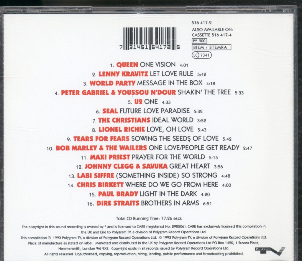 Various Artists - One Voice One Love - Cd