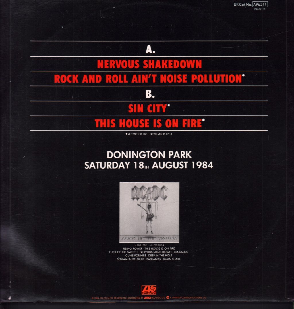 AC/DC - Nervous Shakedown - 12 Inch