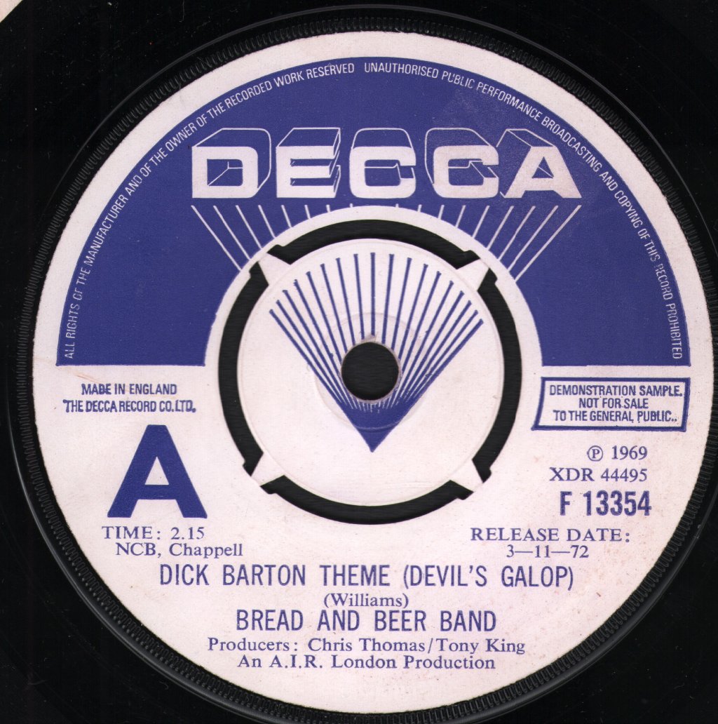 Bread And Beer Band - Dick Barton Theme (Devil's Galop) - 7 Inch