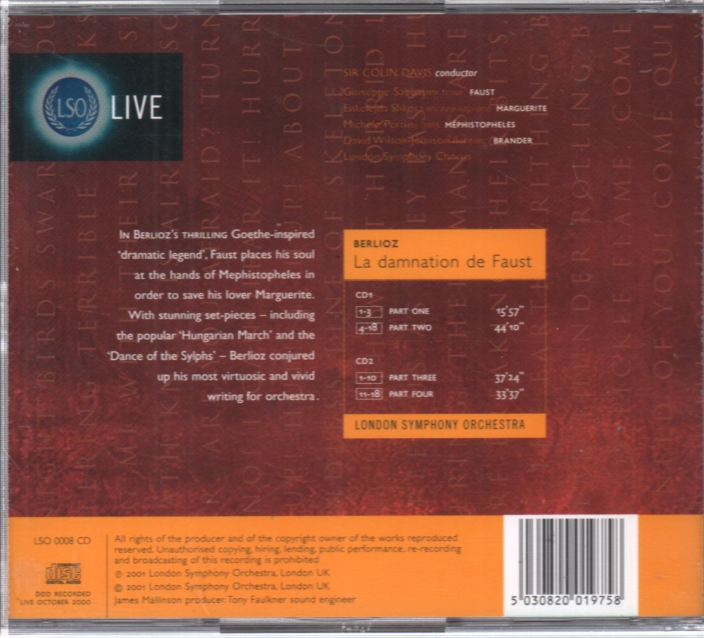 London Symphony Orchestra - Berlioz - La Damnation de Faust - Double Cd