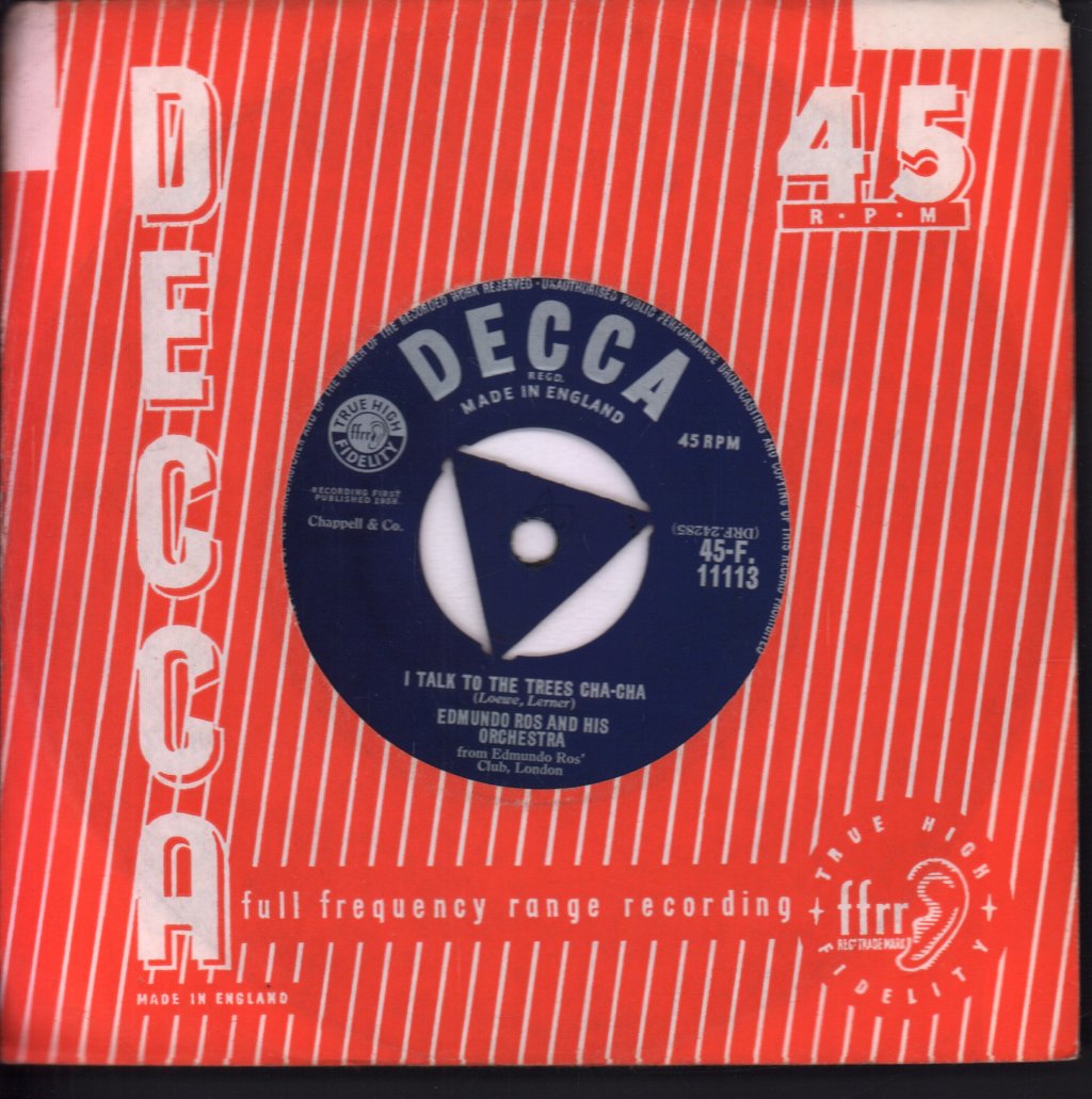 Edmundo Ros And His Orchestra - I Talk To The Trees Cha-Cha - 7 Inch