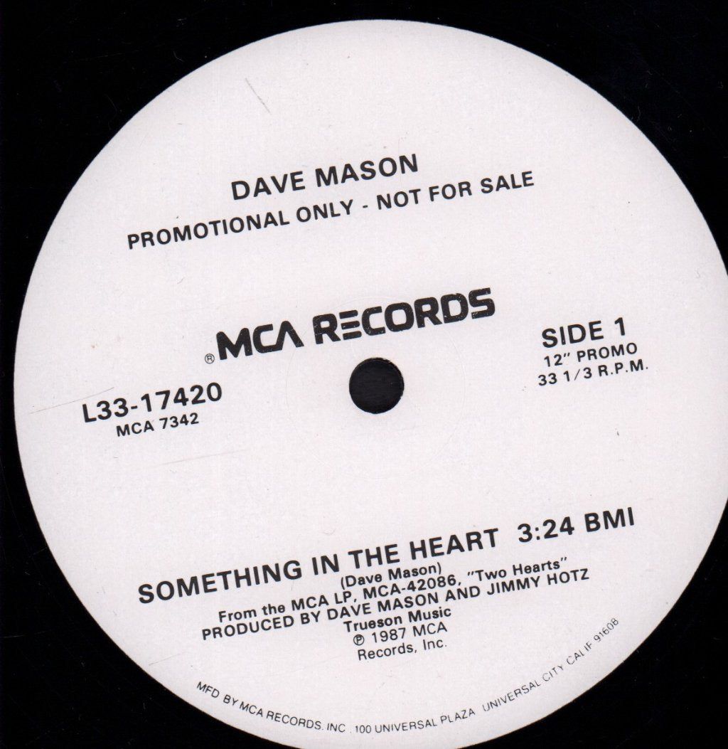 Dave Mason - Something In The Heart - 12 Inch