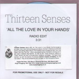 Thirteen Senses - All The Love In Your Hands - Cdr