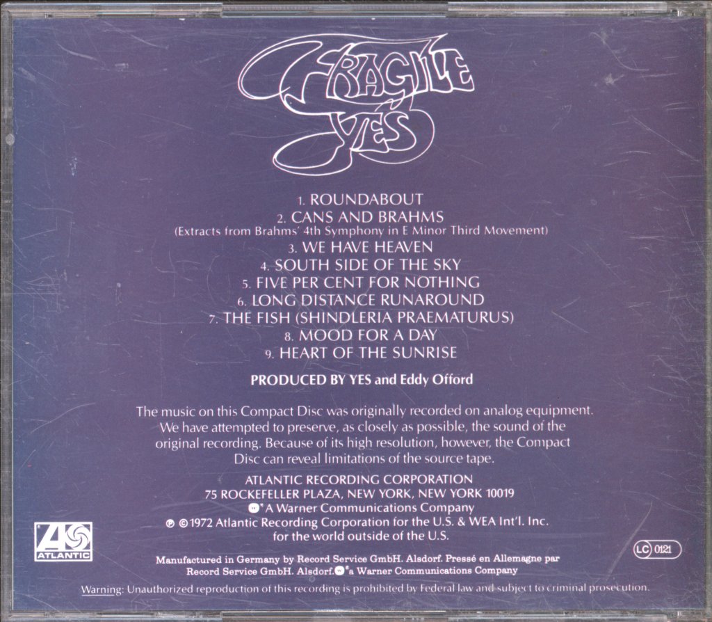 Yes - Fragile - Cd