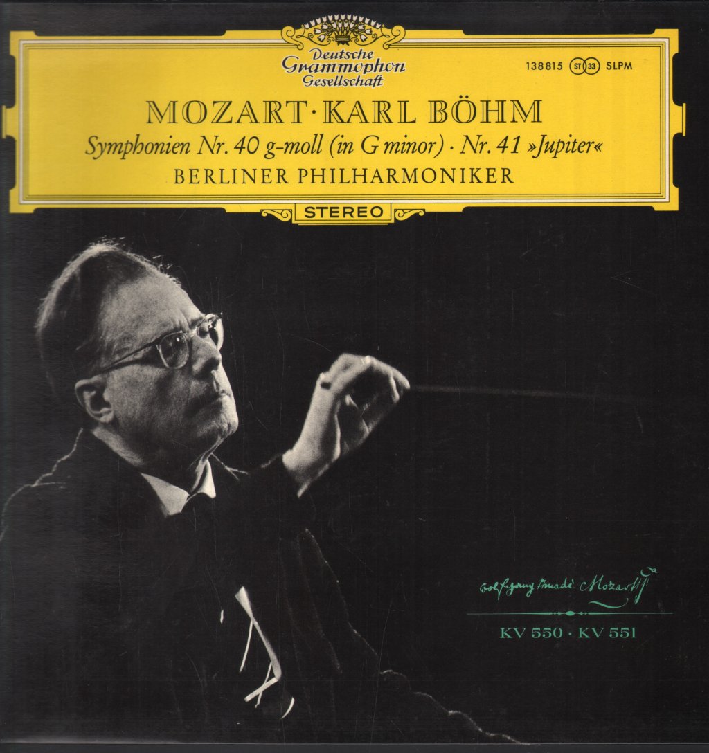 Karl Bohm / Berliner Philharmoniker - Mozart - Symphonien Nr.40 / Nr.41 Jupiter - Lp